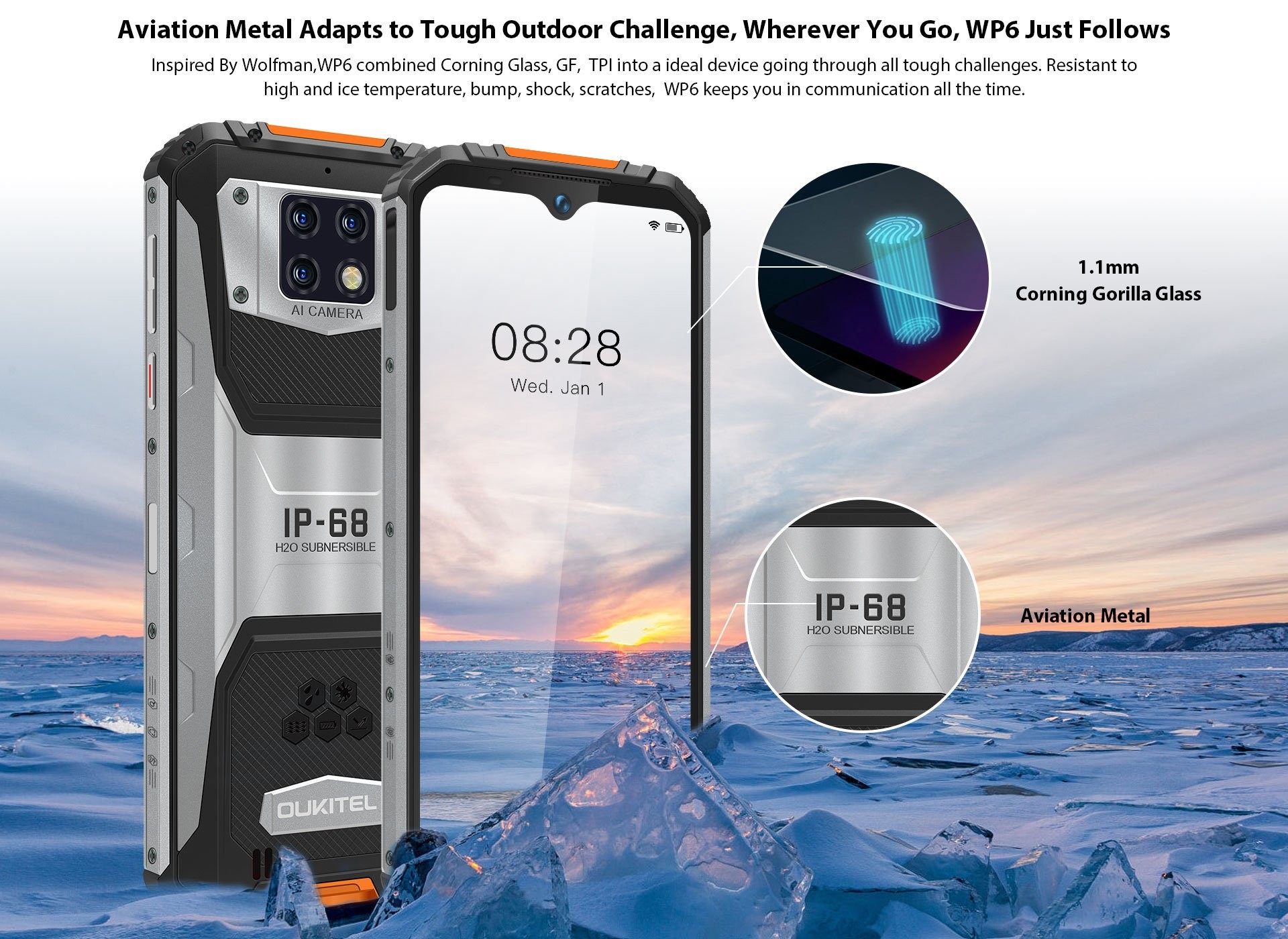 Oukitel WP6 - Corning Gorilla Glass